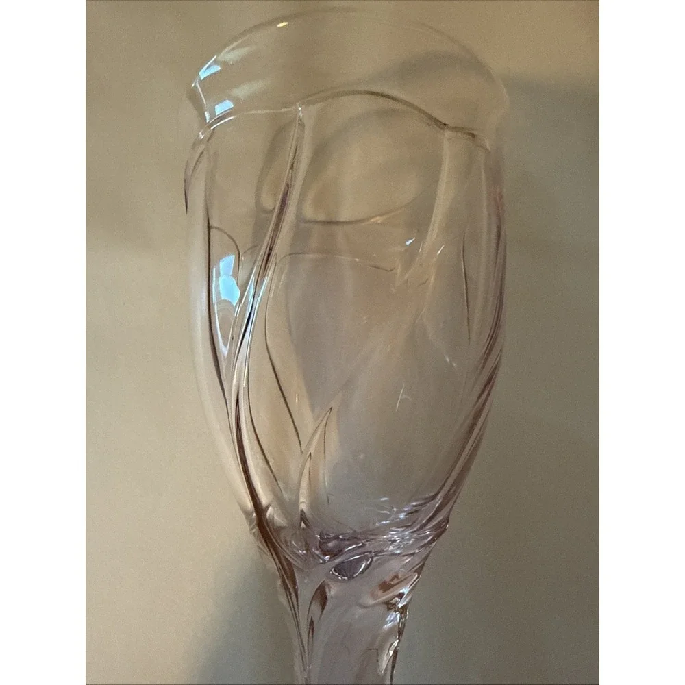 Vtg Noritake Sweet Swirl Pink Wine Glasses Goblets 6.75